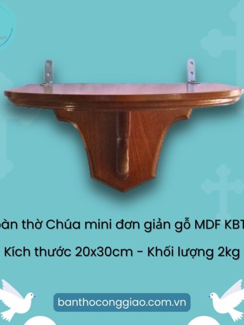Kệ bàn thờ Chúa treo tường mini đơn giản hiện đại gỗ MDF KBT074