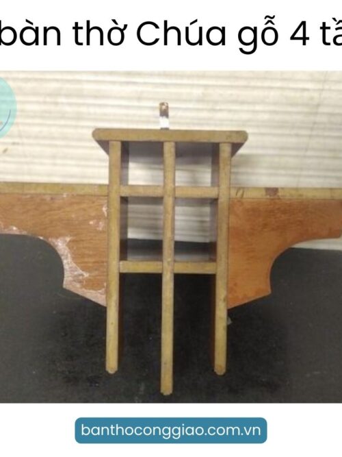 Kệ bàn thờ treo tường 4 tầng hiện đại