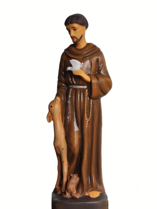 tượng thánh phanxico assisi chất liệu composite bền bỉ