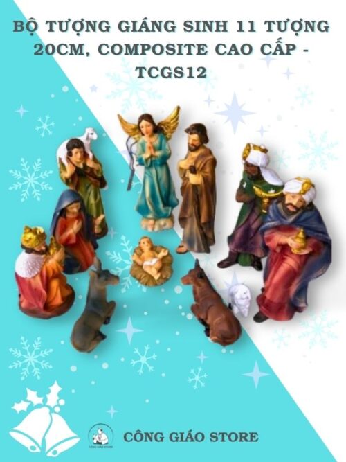 bộ tượng chúa trang trí giáng sinh tcgs12-1