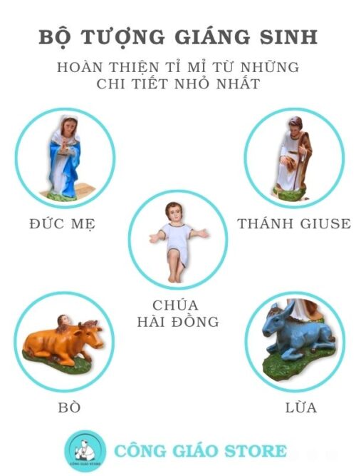 mô hình giáng sinh tcgs02 gồm 5 tượng