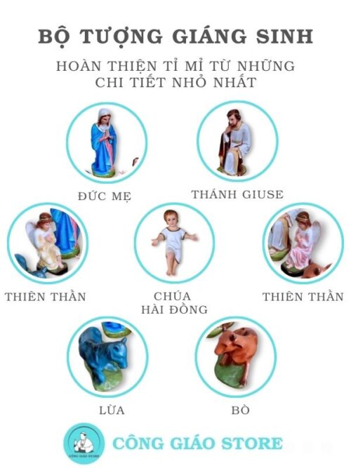 mô hình giáng sinh tcgs04 gồm 7 tượng