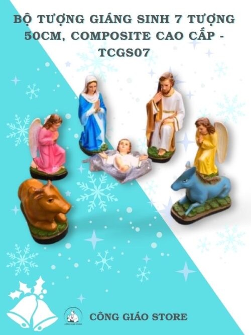 bộ tượng chúa trang trí giáng sinh tcgs07