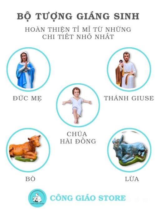 mô hình giáng sinh tcgs09 gồm 5 tượng