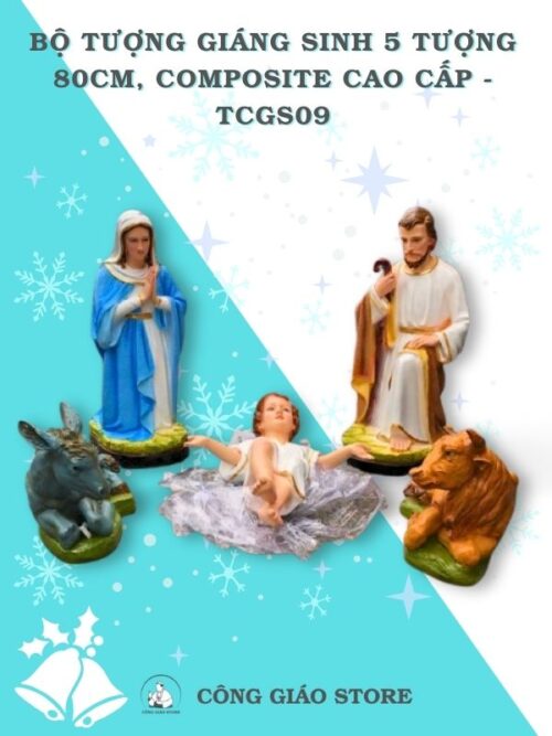 bộ tượng chúa trang trí giáng sinh tcgs09
