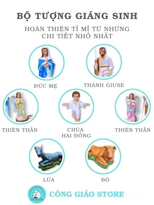 mô hình giáng sinh tcgs10 gồm 7 tượng
