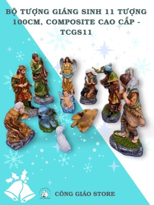 bộ tượng chúa trang trí giáng sinh tcgs11
