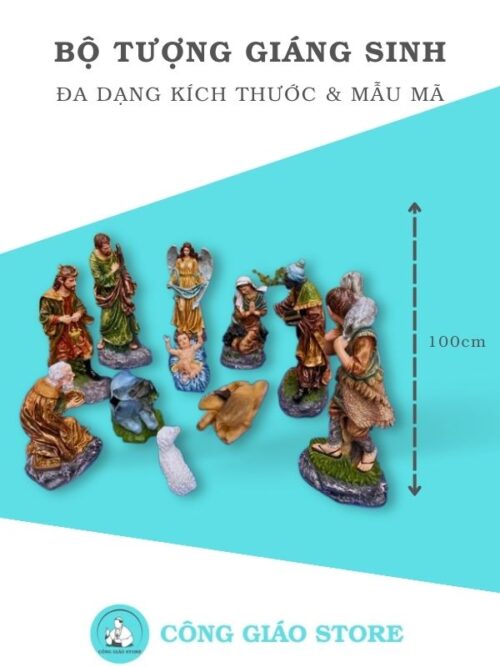 bộ tượng giáng sinh tcgs11 cao 100cm