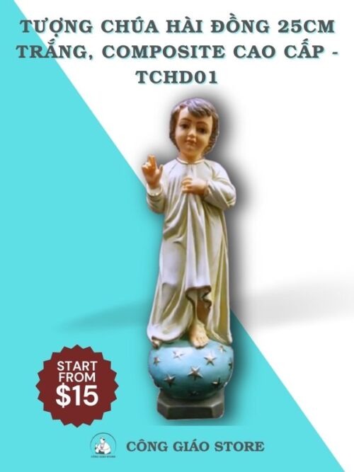 tượng chúa hài đồng 25cm tchd01