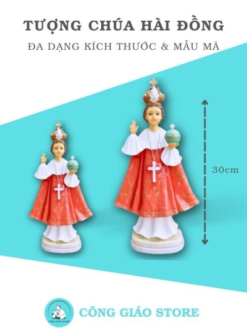 tượng chúa giesu hài đồng tchd02 cao 30cm