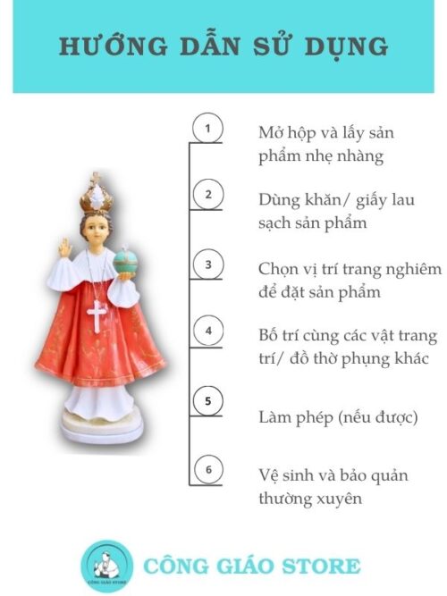 hướng dẫn trang trí mẫu tượng chúa con tchd02