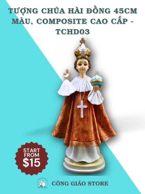 tượng chúa hài đồng 45cm tchd03