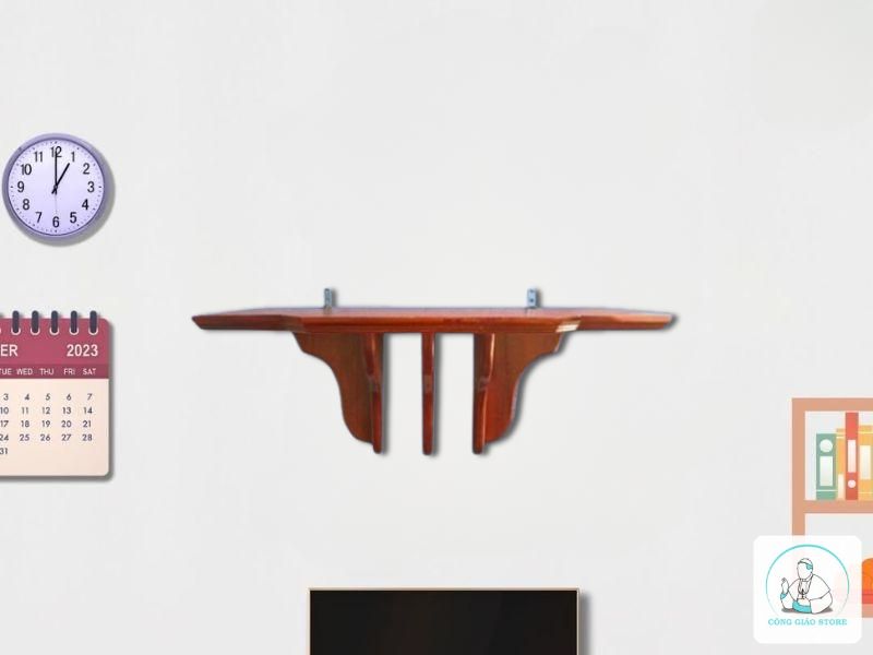 kệ thờ Chúa treo tường 3 chân gỗ ép KBT05