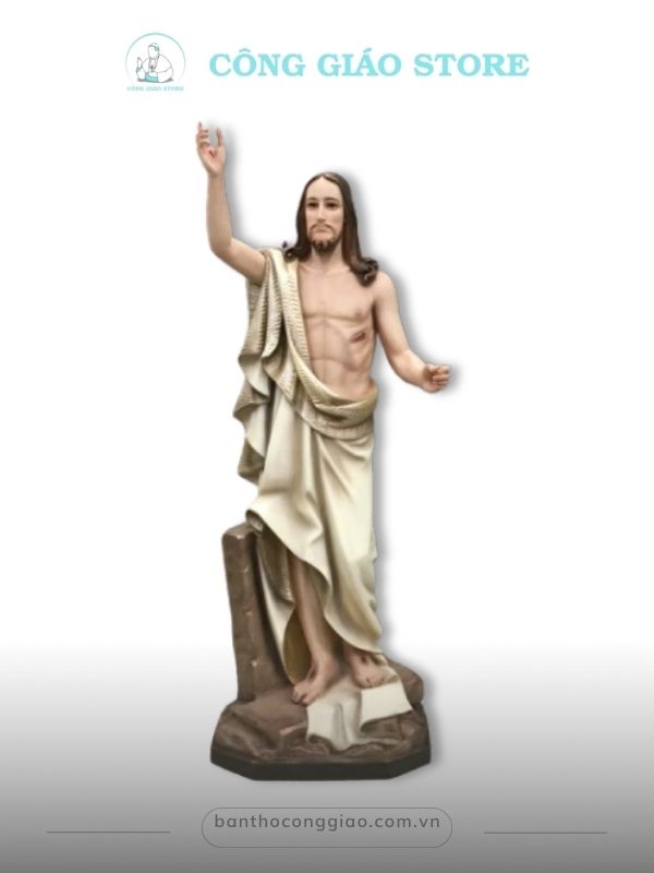 tượng chúa Phục Sinh cao 160cm trắng