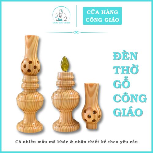 đèn thờ gỗ công giáo