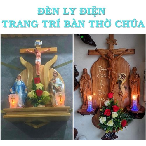 đèn ly điện trang trí bàn thờ chúa